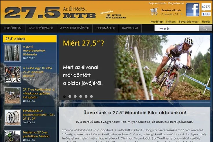 27,5″ MTB kerékpár webáruház